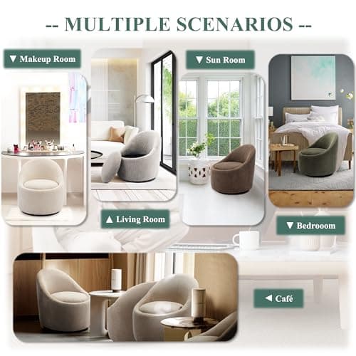 Beige Accent Chair Set of 2 with Hidden Storage