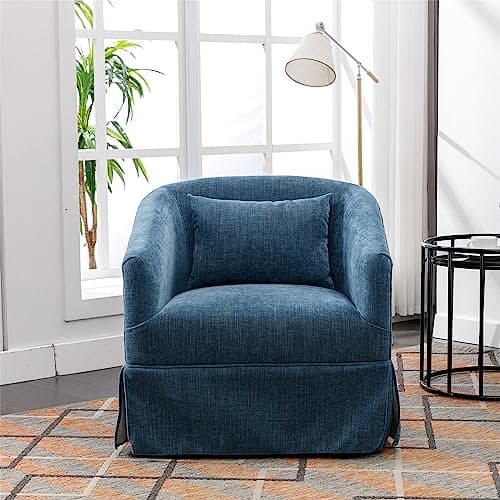 Modern Blue Swivel Accent Chair for Living Room or Bedroom