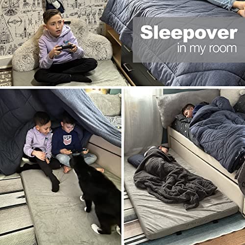 Portable Floor Mattress & Guest Bed for Travel and Camping | 3 Memory Foam | Twin Size | Waterproof | 1 Year Warranty