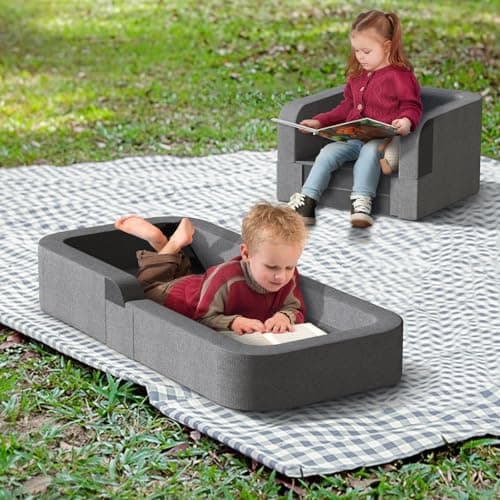 2-in-1 Travel Bed Sofa Chair for Toddlers