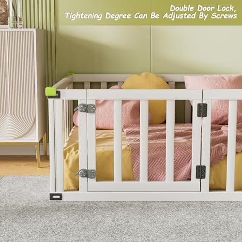 ROOMTEC Montessori Twin Size Floor Bed for Kids, White