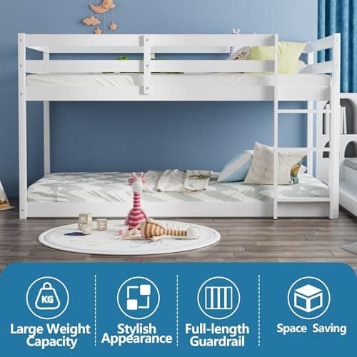 Twin Over Twin Bunk Bed for Childs and Dormitories