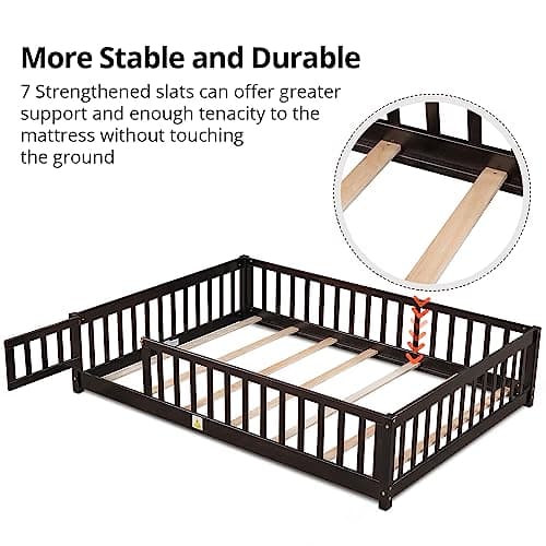 Montessori Floor Bed for Children, Espresso