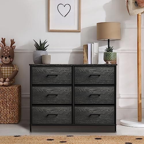 Sorbus Dresser with 6 Faux Wood Drawers - Storage Furniture for Bedroom & Closet