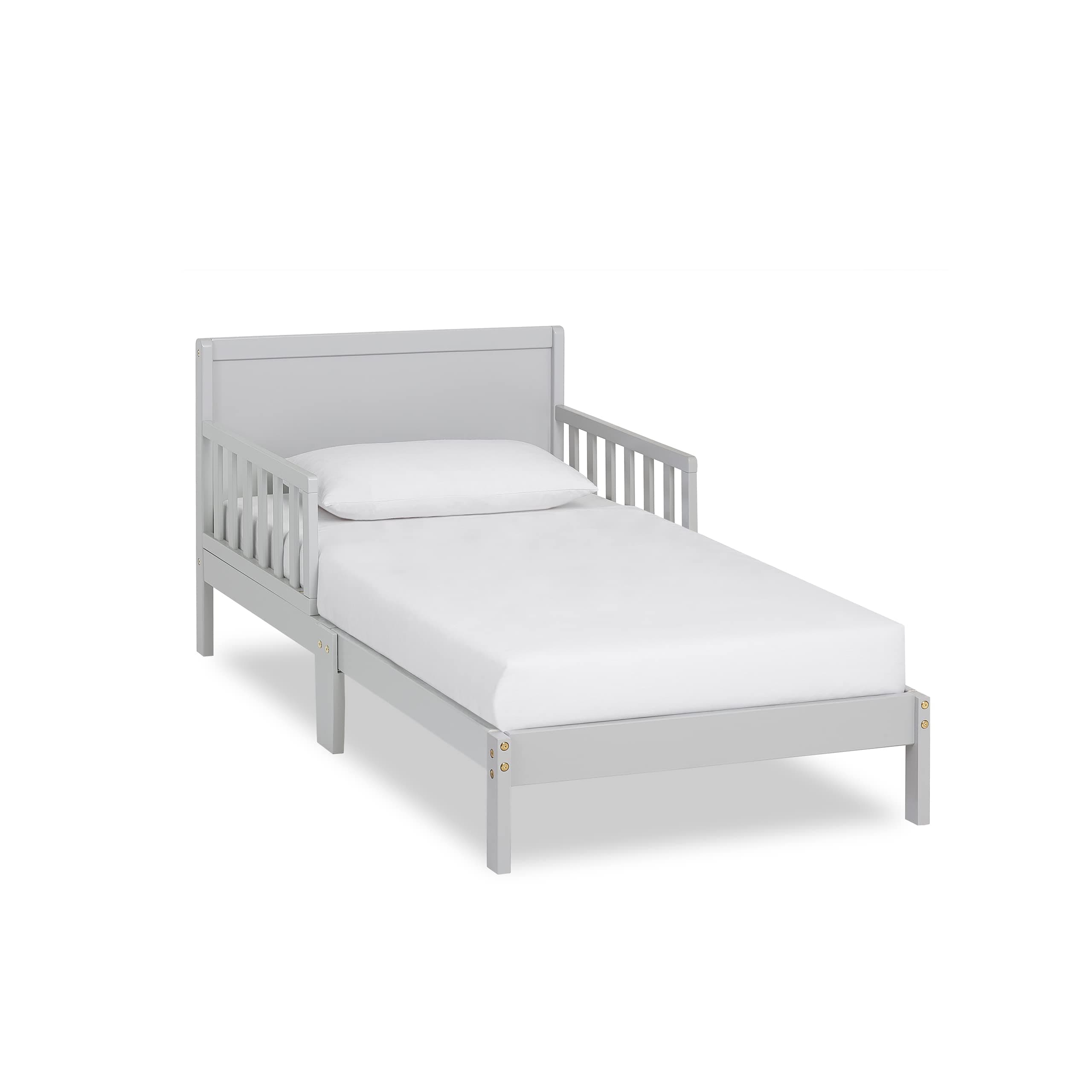 Dream On Me Brookside Pebble Grey Toddler Bed, Greenguard Gold & JPMA Certified
