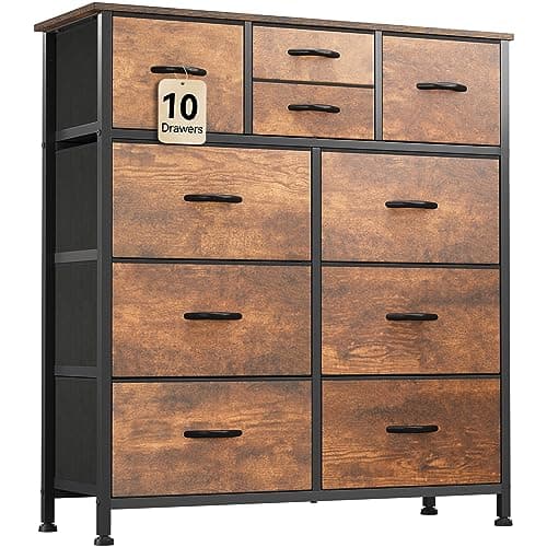YITAHOME Tall Dresser with 8 Drawers & Fabric Bins for Bedroom & Closet
