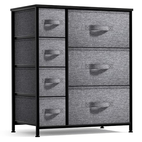 Sorbus 7-Drawer Dresser with Steel Frame & Wood Top