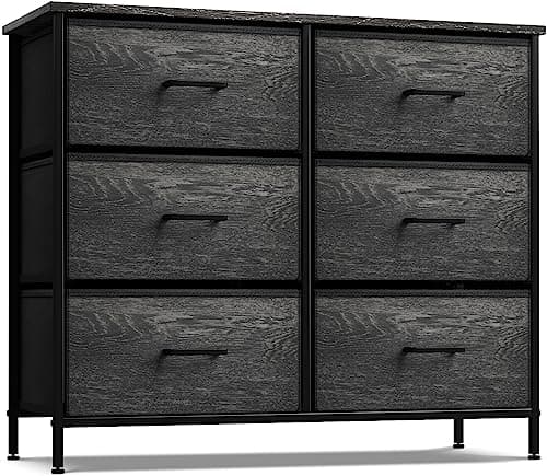 Sorbus Dresser with 6 Faux Wood Drawers - Storage Furniture for Bedroom & Closet