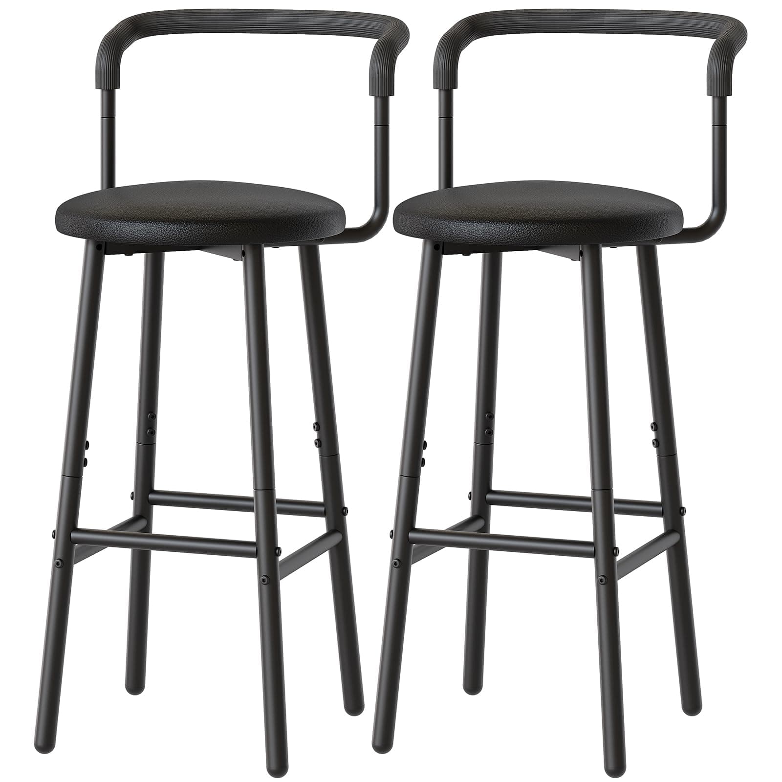 Black BY03L2BB Counter Height Bar Stools Set of 2