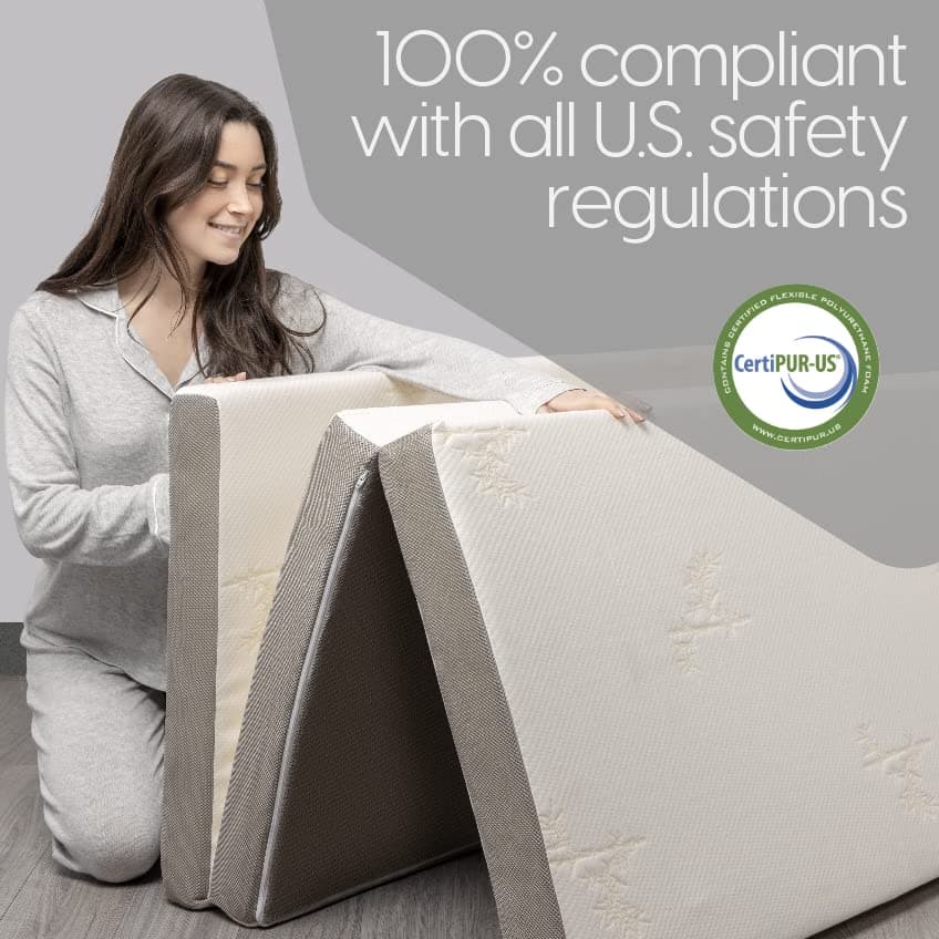 Milliard Full Size Tri-Fold Mattress with Washable Cover