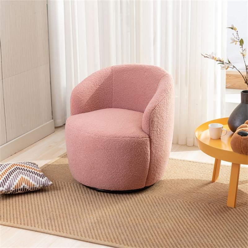 Modern Blue Velvet Swivel Accent Chair for Living Room