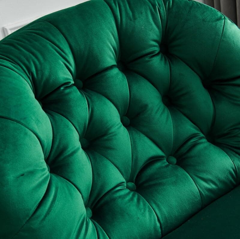 i-POOK Modern Swivel Accent Chair with Ottoman Set, Green
