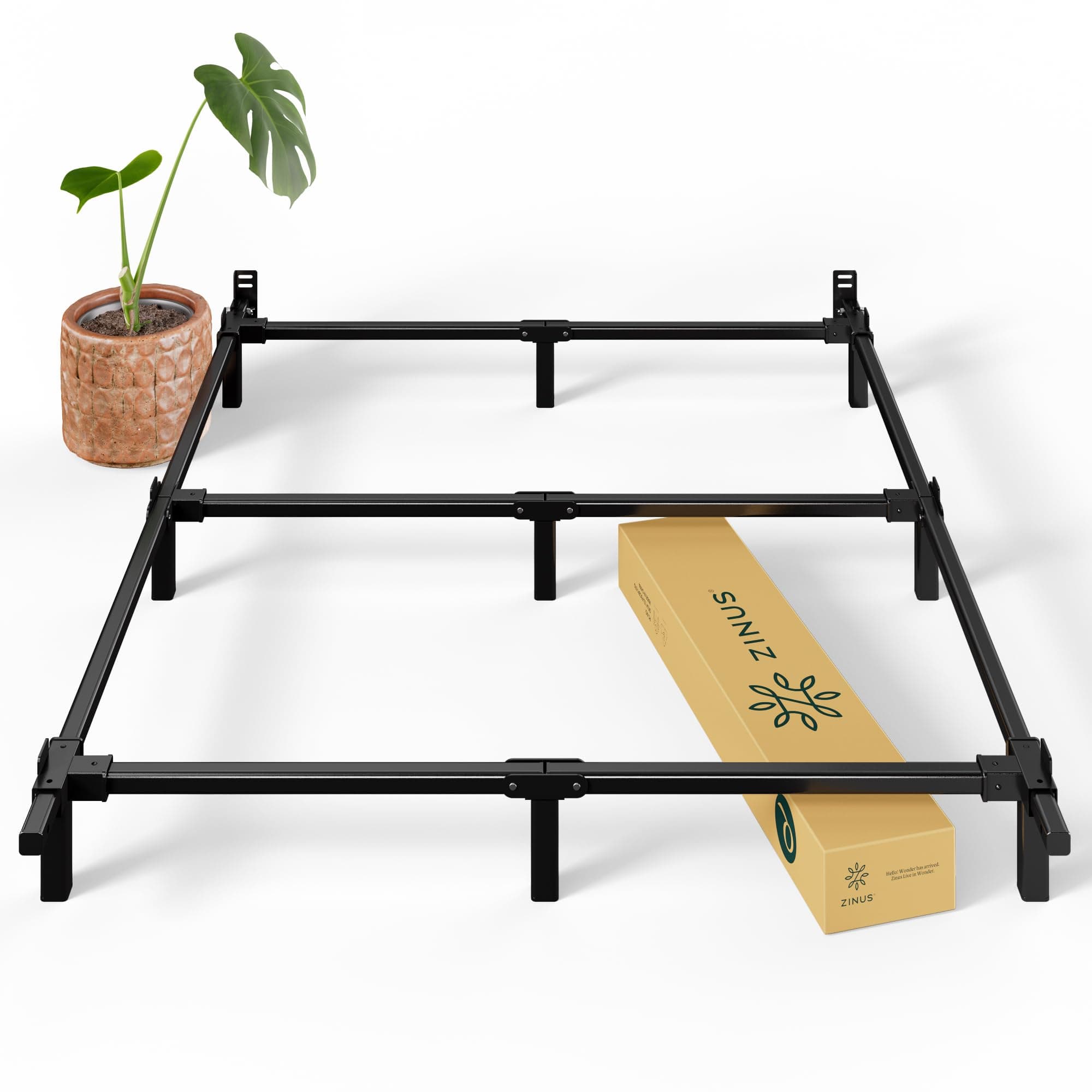 Zinus 7" Compack® Metal Bed Frame, Black, Queen