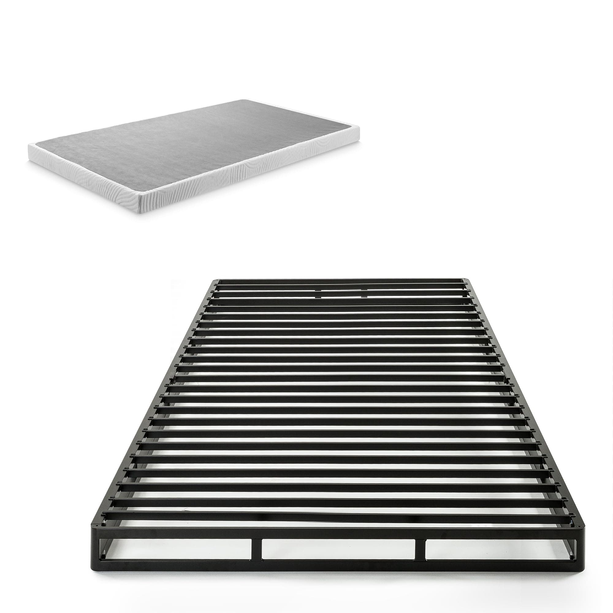 Zinus Quick Lock Metal Smart Box Spring Twin Mattress Foundation, White