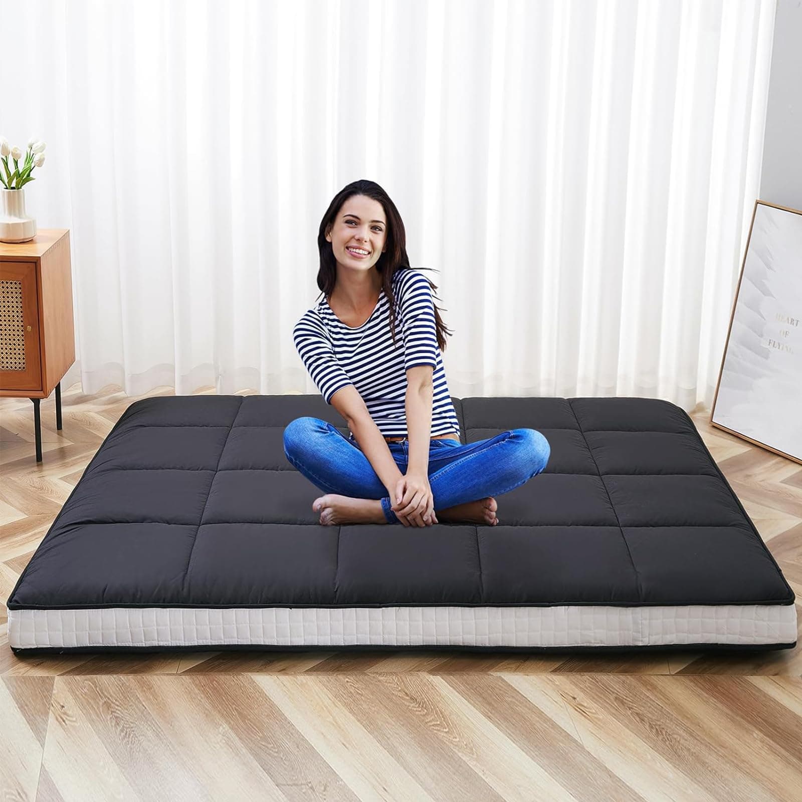 LILYPELLE Japanese Queen Size Foldable Mattress - Portable & Easy to Store