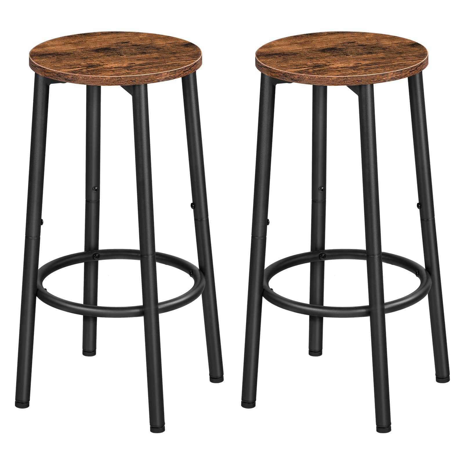 HOOBRO Rustic Brown Bar Stool Set, Kitchen & Dining Room BF03BY01