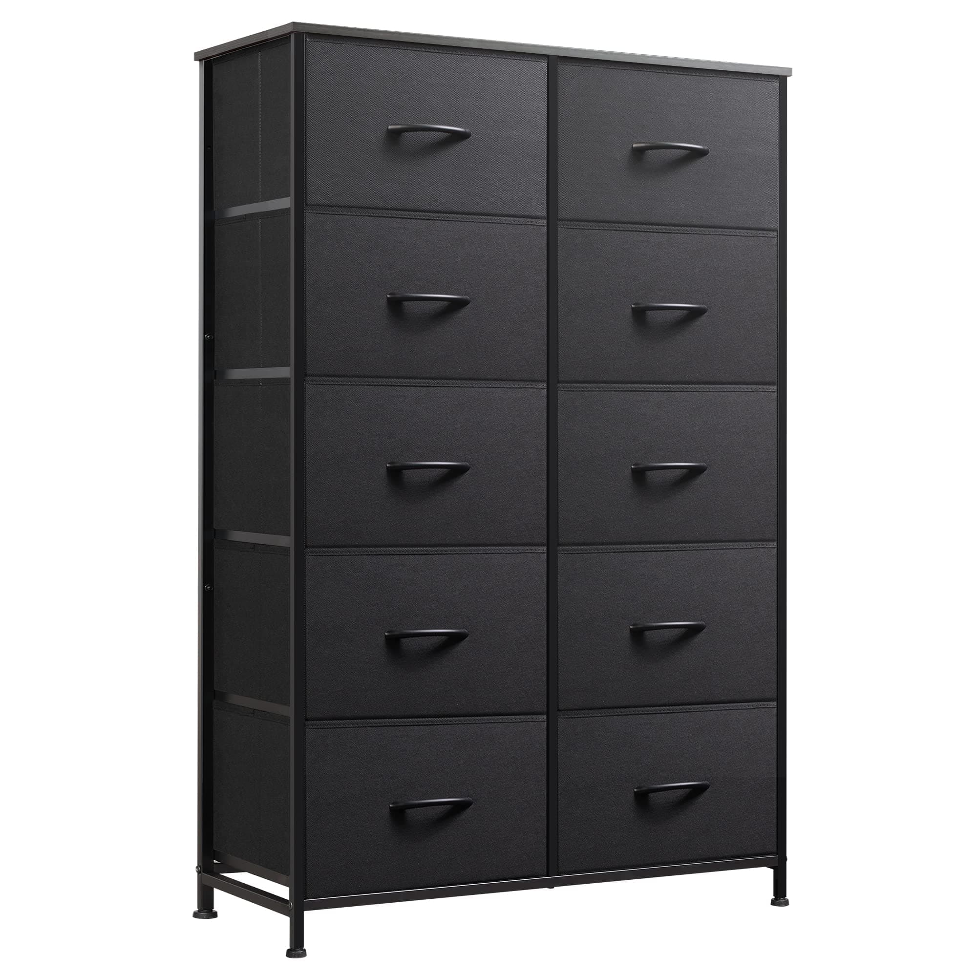 WLIVE Tall Black Dresser with 10 Drawers, Storage Organizer for Bedroom, Closet, and Hallway