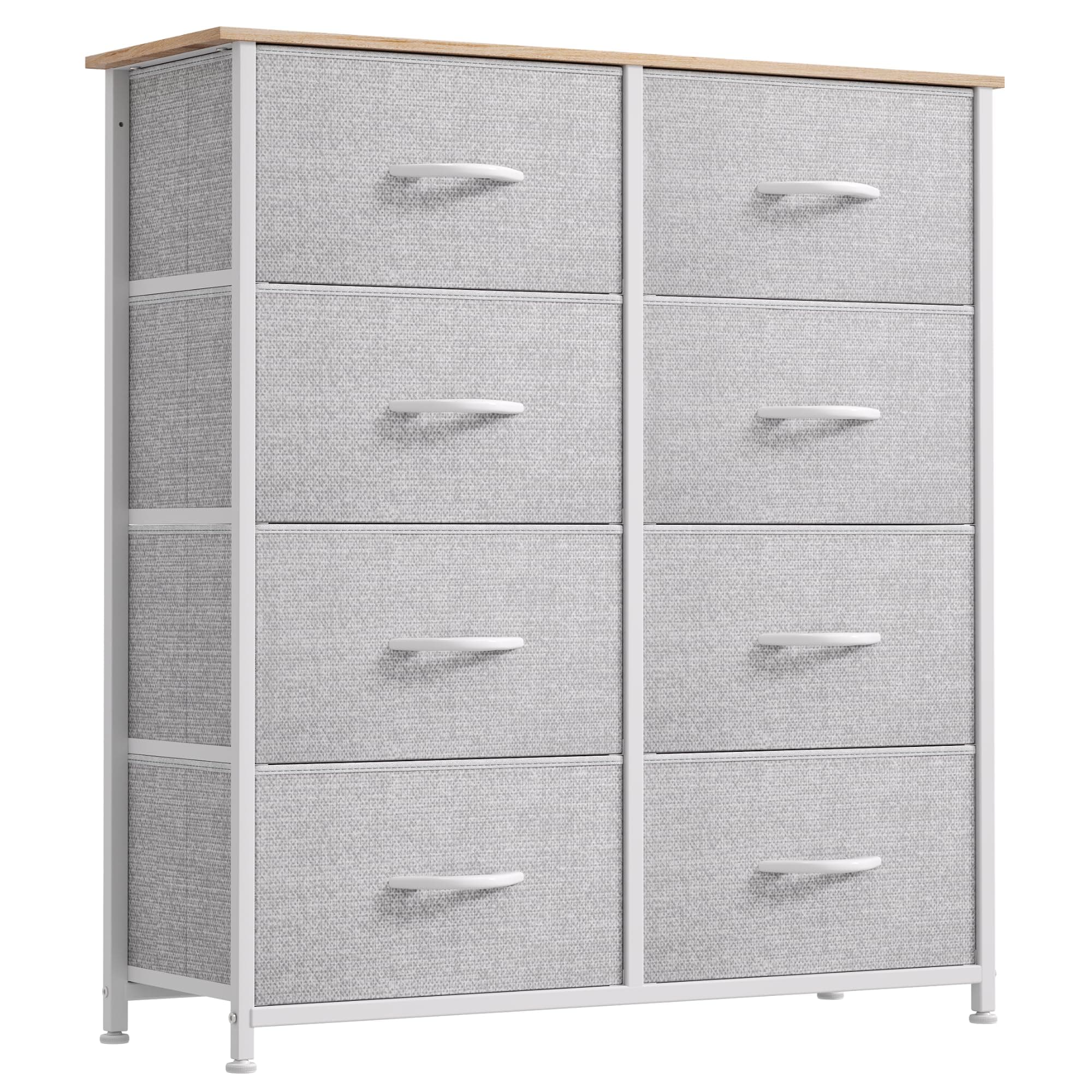 DWVO Tall Black Dresser with 8 Drawers for Bedroom & Closet