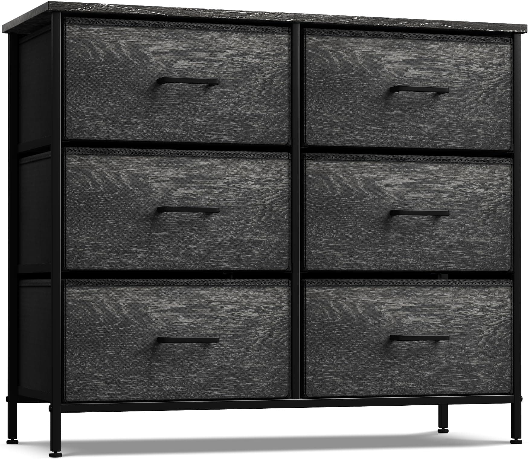 Sorbus Dresser with 6 Faux Wood Drawers - Storage Furniture for Bedroom & Closet