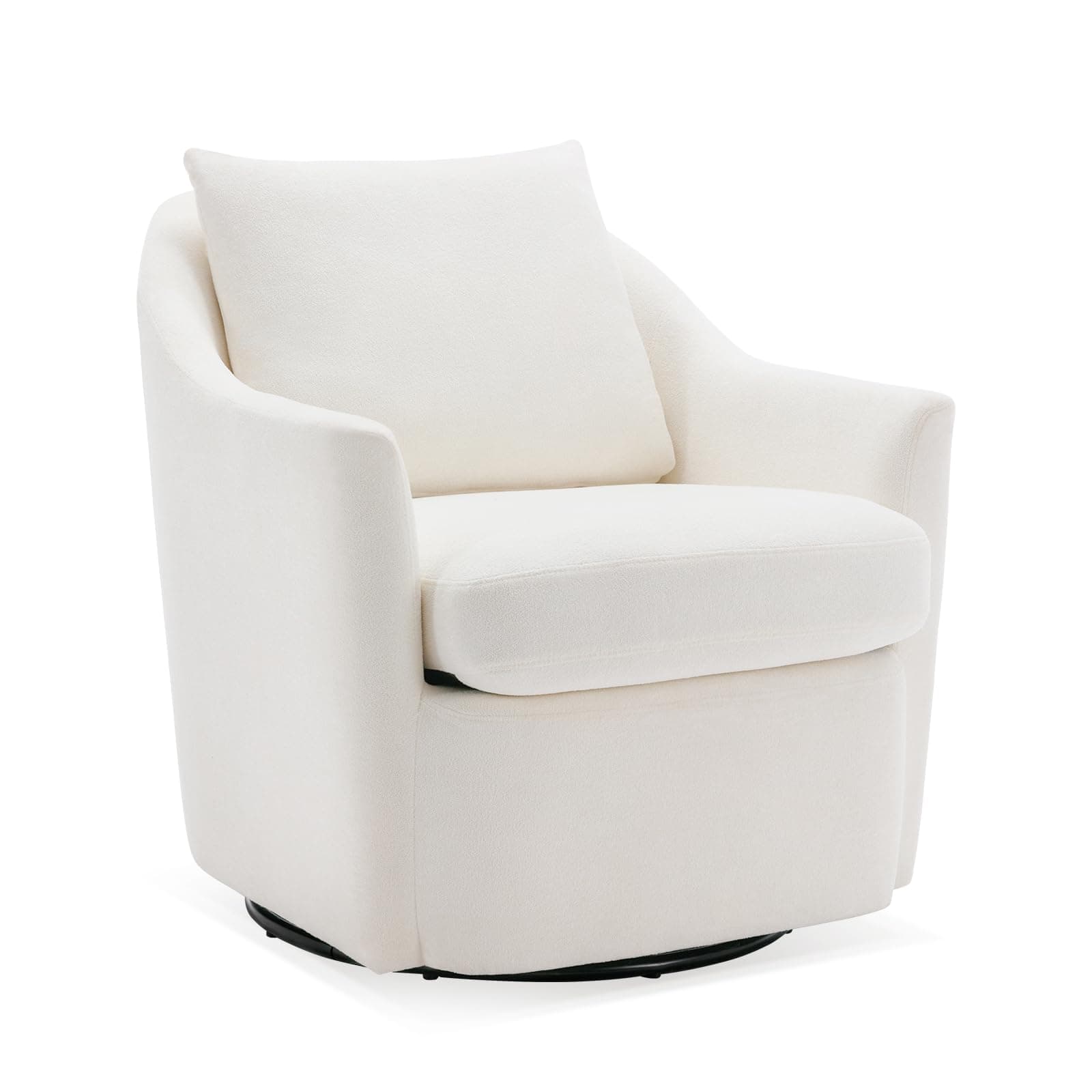 Modern Cream Swivel Accent Chair - Ideal for Living Room, Nursery, or Bedroom