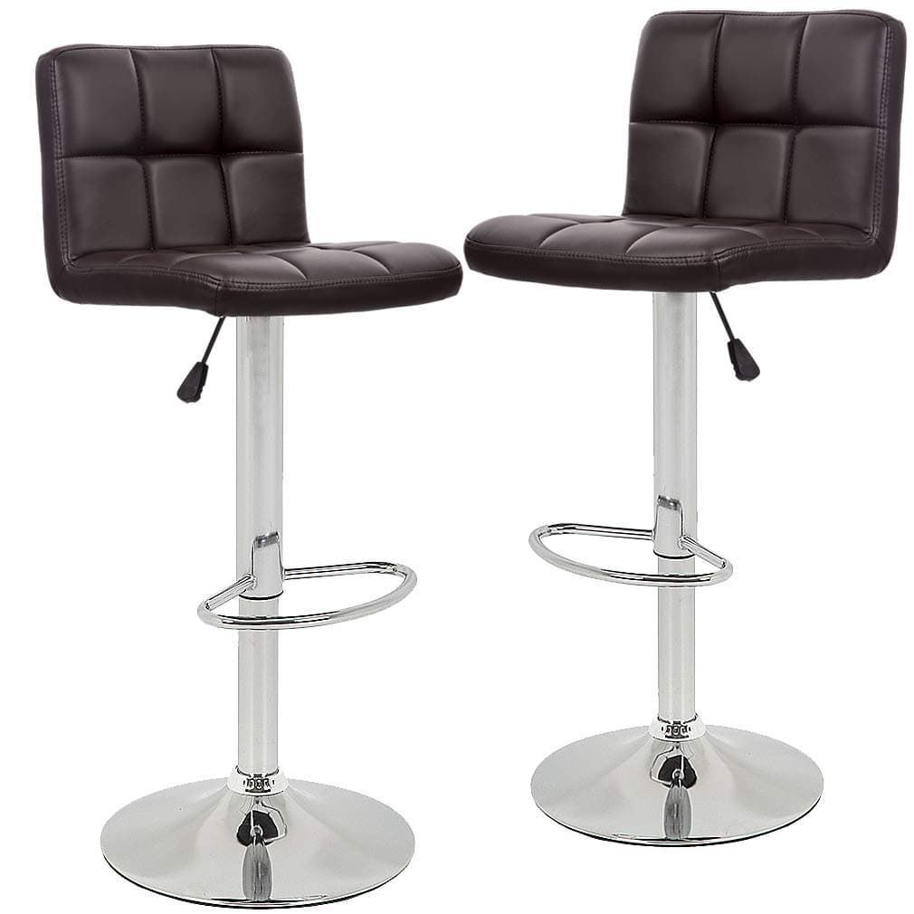 BestOffice Set of 2 Counter Height Swivel Bar Stools for Home Bar